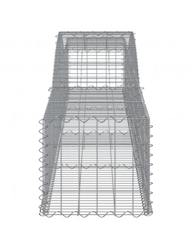 Cesti Gabbioni ad Arco 8 pz 400x50x40/60 cm Ferro Zincato