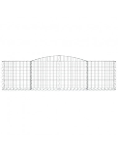 Cesti Gabbioni ad Arco 9 pz 400x50x100/120 cm Ferro Zincato