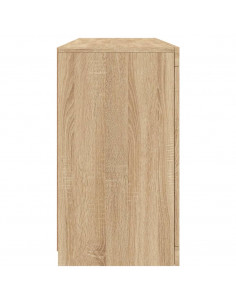 Credenza con Luci LED Rovere Sonoma 142,5x37x67 cm 2