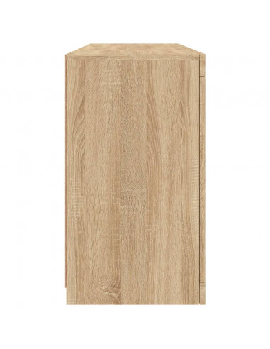 Credenza con Luci LED Rovere Sonoma 142,5x37x67 cm