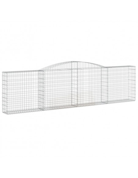 Cesti Gabbioni ad Arco 4 pz 400x30x100/120 cm Ferro Zincato