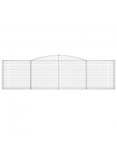 Cesti Gabbioni ad Arco 4 pz 400x30x100/120 cm Ferro Zincato