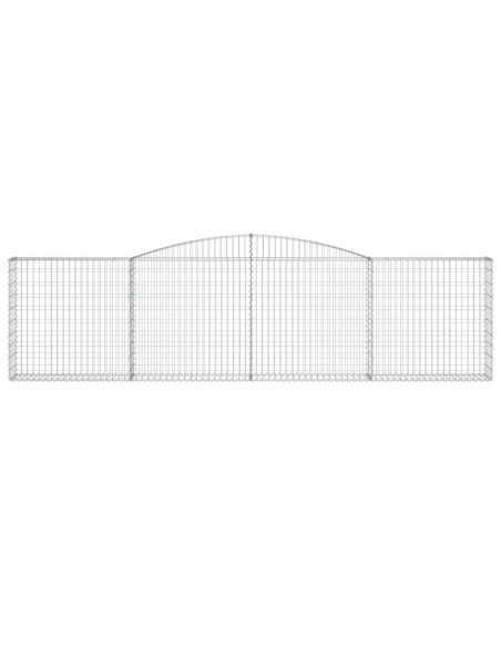 Cesti Gabbioni ad Arco 4 pz 400x30x100/120 cm Ferro Zincato