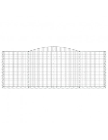 Cesti Gabbioni ad Arco 4 pz 400x30x140/160 cm Ferro Zincato