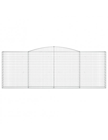 Cesti Gabbioni ad Arco 4 pz 400x30x140/160 cm Ferro Zincato
