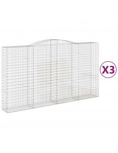 Cesti Gabbioni ad Arco 3 pz 400x50x220/240 cm Ferro Zincato 2