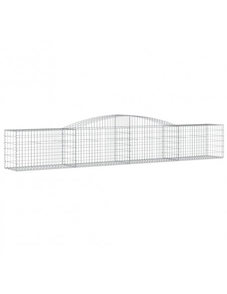 Cesti Gabbioni ad Arco 3 pz 400x50x60/80 cm Ferro Zincato
