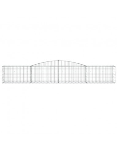 Cesti Gabbioni ad Arco 3 pz 400x50x60/80 cm Ferro Zincato