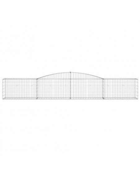 Cesti Gabbioni ad Arco 3 pz 400x50x60/80 cm Ferro Zincato