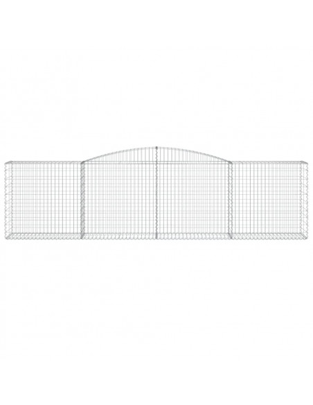 Cesti Gabbioni ad Arco 15 pz 400x50x100/120 cm Ferro Zincato