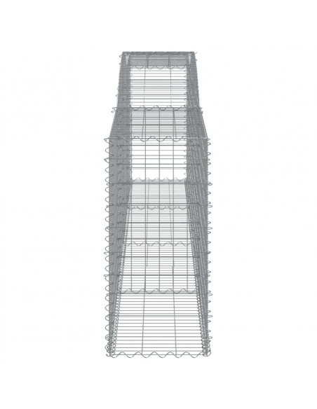 Cesti Gabbioni ad Arco 15 pz 400x50x100/120 cm Ferro Zincato