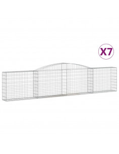 Cesti Gabbioni ad Arco 7 pz 400x30x80/100 cm Ferro Zincato 2