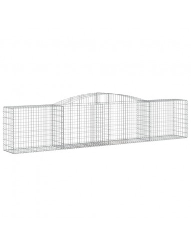 Cesti Gabbioni ad Arco 2 pz 400x50x80/100 cm Ferro Zincato