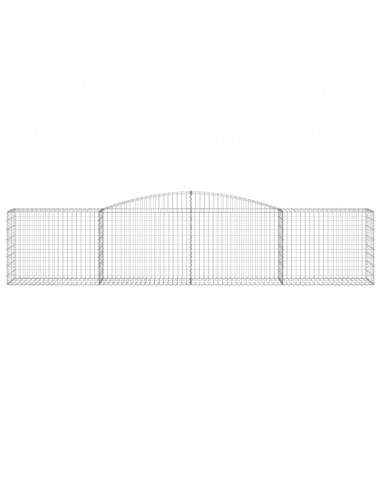 Cesti Gabbioni ad Arco 2 pz 400x50x80/100 cm Ferro Zincato