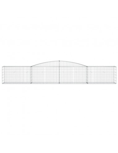 Cesti Gabbioni ad Arco 10 pz 400x50x60/80 cm Ferro Zincato