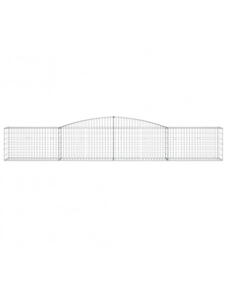 Cesti Gabbioni ad Arco 10 pz 400x50x60/80 cm Ferro Zincato