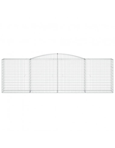 Cesti Gabbioni ad Arco 5 pz 400x50x120/140 cm Ferro Zincato