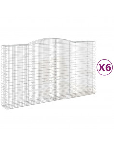 Cesti Gabbioni ad Arco 6 pz 400x50x220/240 cm Ferro Zincato 2