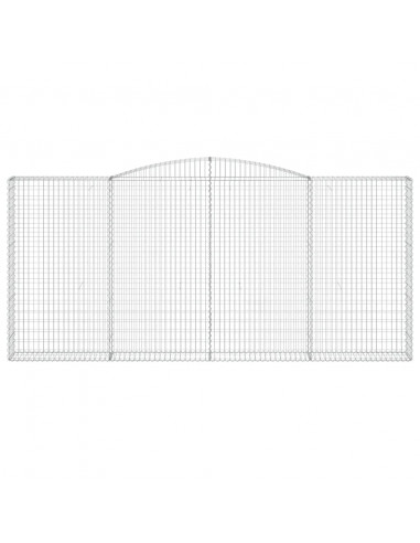 Cesti Gabbioni ad Arco 2 pz 400x30x180/200 cm Ferro Zincato