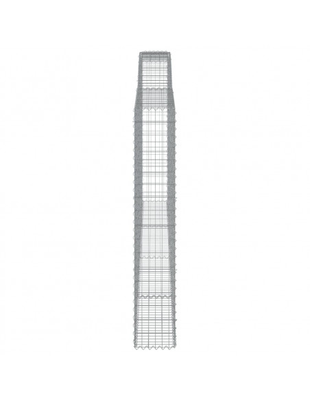 Cesti Gabbioni ad Arco 2 pz 400x30x180/200 cm Ferro Zincato