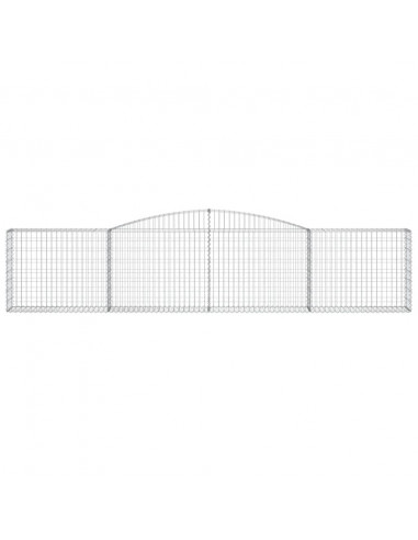 Cesti Gabbioni ad Arco 10 pz 400x30x80/100 cm Ferro Zincato