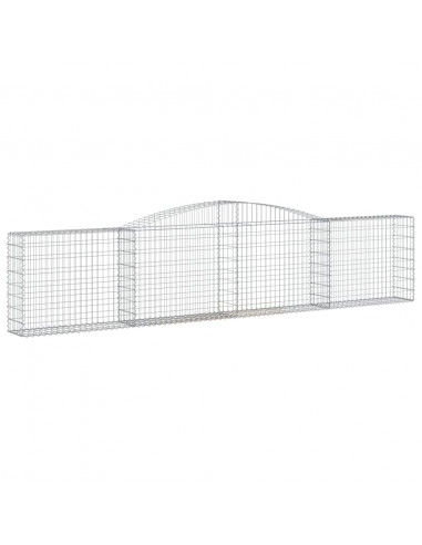 Cesti Gabbioni ad Arco 8 pz 400x30x80/100 cm Ferro Zincato