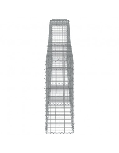 Cesti Gabbioni ad Arco 4 pz 400x30x80/100 cm Ferro Zincato