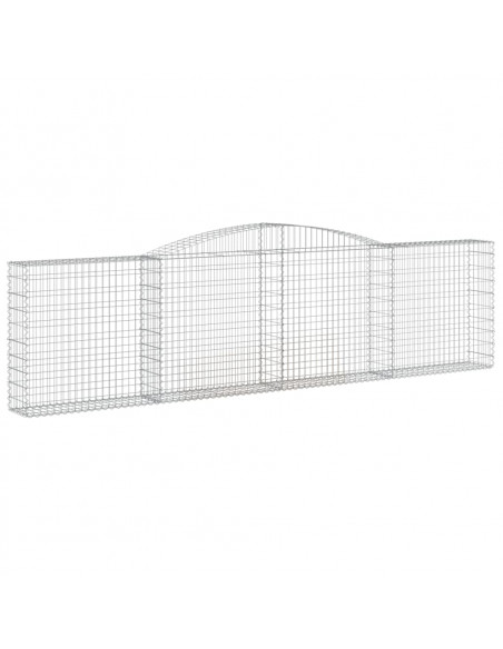 Cesti Gabbioni ad Arco 9 pz 400x30x100/120 cm Ferro Zincato