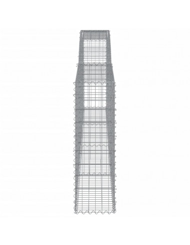 Cesti Gabbioni ad Arco 9 pz 400x30x100/120 cm Ferro Zincato