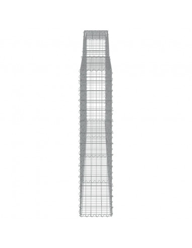 Cesti Gabbioni ad Arco 5 pz 400x30x140/160 cm Ferro Zincato