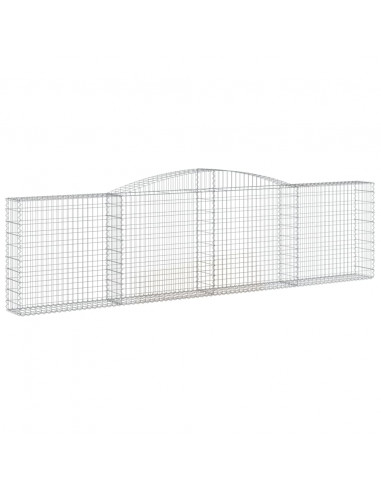 Cesti Gabbioni ad Arco 15 pz 400x30x100/120 cm Ferro Zincato