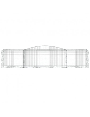 Cesti Gabbioni ad Arco 7 pz 400x50x80/100 cm Ferro Zincato