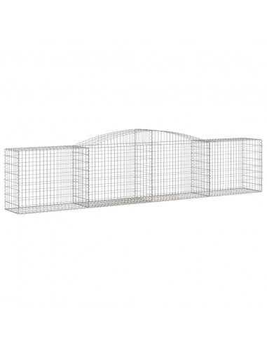 Cesti Gabbioni ad Arco 9 pz 400x50x80/100 cm Ferro Zincato