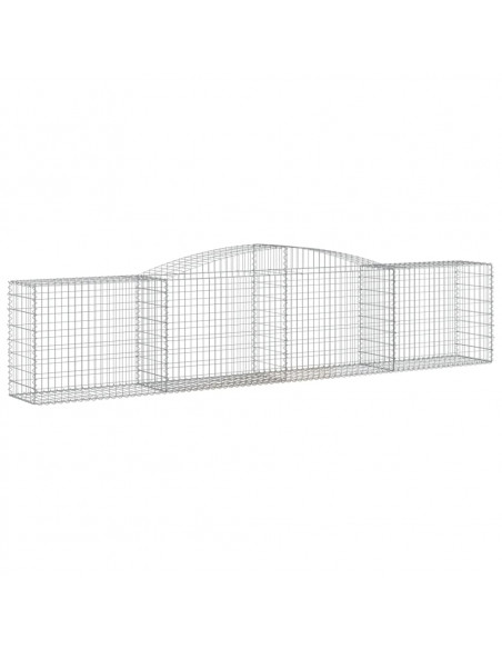 Cesti Gabbioni ad Arco 9 pz 400x50x80/100 cm Ferro Zincato