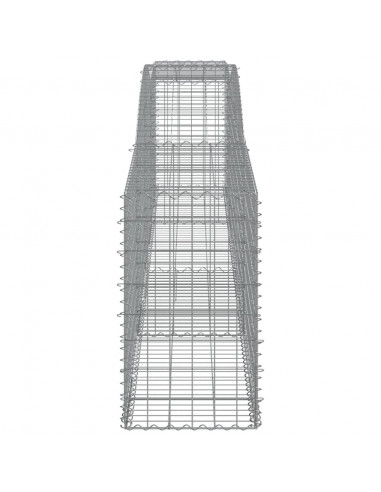 Cesti Gabbioni ad Arco 9 pz 400x50x80/100 cm Ferro Zincato