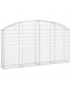 Cesto Gabbione ad Arco 200x30x100/120 cm Ferro Zincato 2