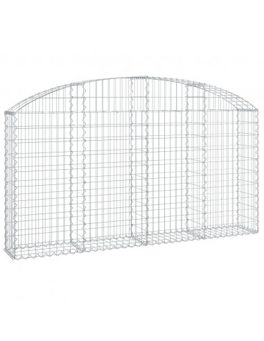 Cesto Gabbione ad Arco 200x30x100/120 cm Ferro Zincato