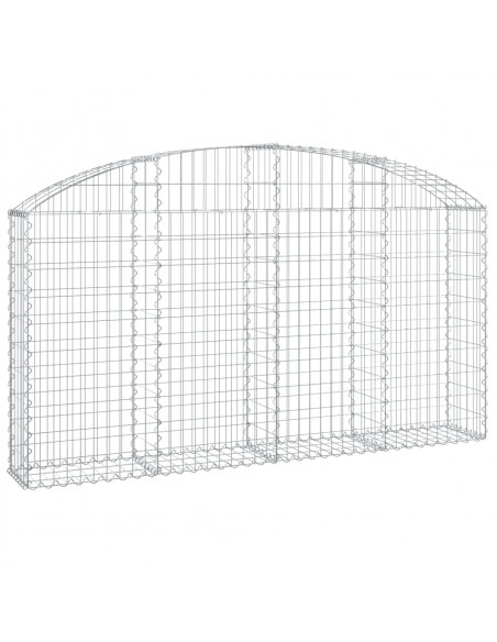 Cesto Gabbione ad Arco 200x30x100/120 cm Ferro Zincato Cesto Gabbione ad Arco 200x30x100/120 cm Ferro Zincato