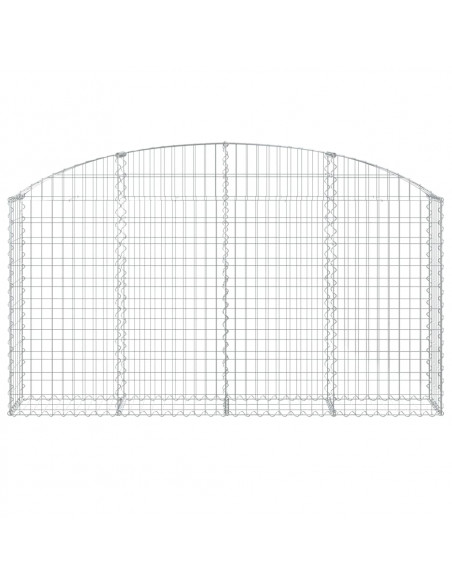 Cesto Gabbione ad Arco 200x30x100/120 cm Ferro Zincato Cesto Gabbione ad Arco 200x30x100/120 cm Ferro Zincato