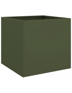 Fioriera Verde Oliva 49x47x46 cm in Acciaio Laminato a Freddo 2