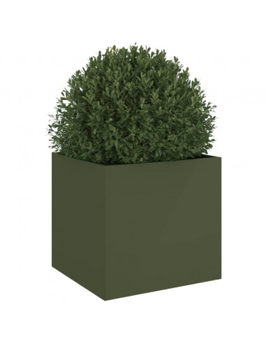 Fioriera Verde Oliva 49x47x46 cm in Acciaio Laminato a Freddo