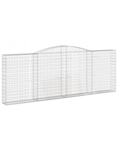 Cesti Gabbioni ad Arco 8 pz 400x30x140/160 cm Ferro Zincato