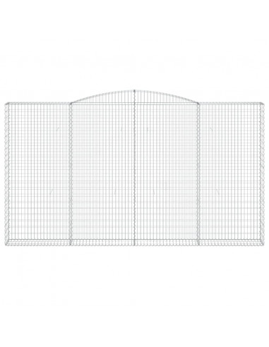 Cesti Gabbioni ad Arco 6 pz 400x30x220/240 cm Ferro Zincato