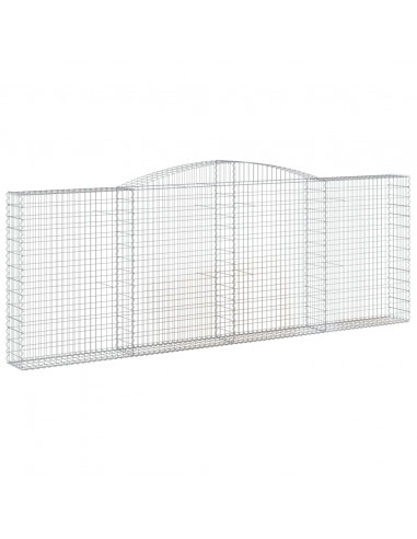 Cesti Gabbioni ad Arco 7 pz 400x30x140/160 cm Ferro Zincato