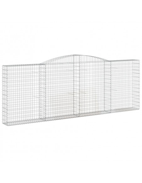 Cesti Gabbioni ad Arco 10 pz 400x30x140/160 cm Ferro Zincato