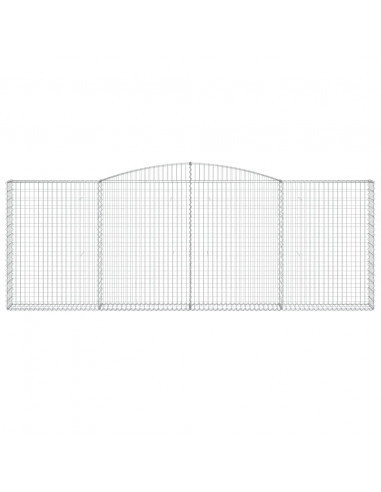 Cesti Gabbioni ad Arco 9 pz 400x30x140/160 cm Ferro Zincato