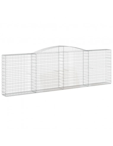 Cesti Gabbioni ad Arco 9 pz 400x30x120/140 cm Ferro Zincato