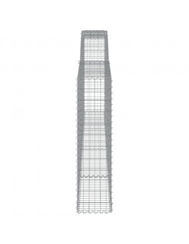 Cesti Gabbioni ad Arco 9 pz 400x30x120/140 cm Ferro Zincato