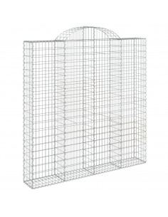 Cesto Gabbione ad Arco 200x30x200/220 cm Ferro Zincato 2