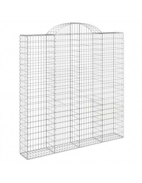 Cesto Gabbione ad Arco 200x30x200/220 cm Ferro Zincato